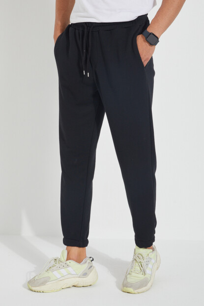 2D2B  Erkek 3 İplik  Cepli  Beli ve Paçası  Lastikli Düz  Eşofman Altı