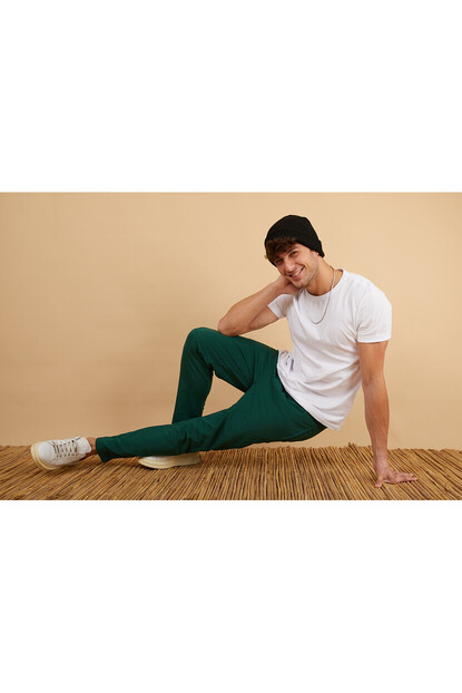 2D2B Erkek Regular Fit Düz Paça Basic Eşofman Altı 