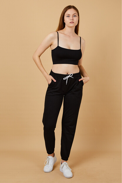 2D2B Kadın Bel Ve Paça Lastikli Eşofman Altı