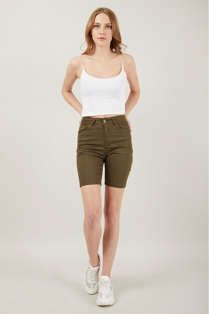 2D2B Kadın Cepli Slim Fit Şort