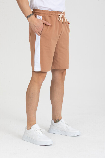 2D2B  Erkek Basic Şerit Detaylı Cepli Şort