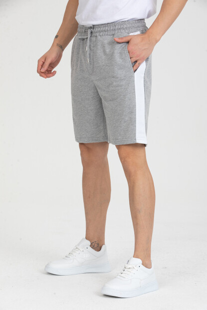 2D2B  Erkek Basic Şerit Detaylı Cepli Şort