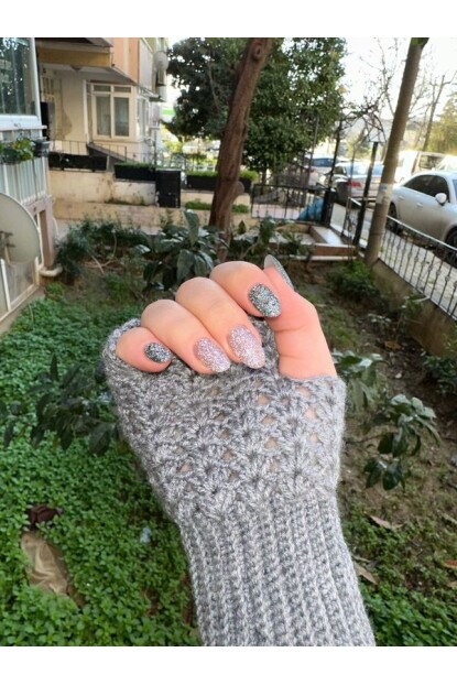 2D2B Kadın El Örmesi Motifli Parmaksız Yarım Kesik Eldiven