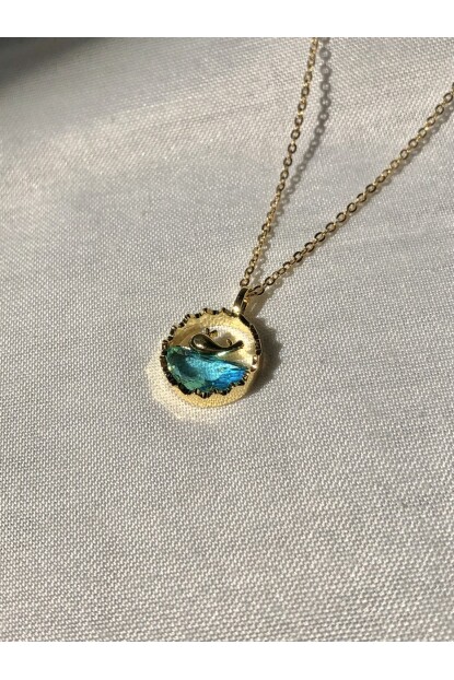 NATURE Çelik 45 cm Gold Renk Balina Kolye