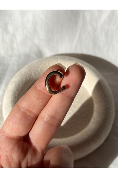 NATURE Çelik Düz Gold earcuff