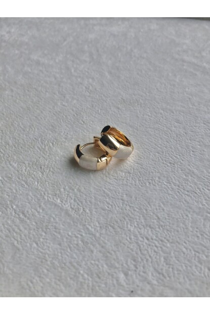 NATURE Çelik Sedefli Gold Renk  Halka Küpe