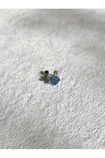 NATURE Cerrahi Çelik Opal Taşlı Gümüş Kuğu Piercing