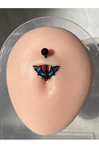 NATURE Cerrahi Çelik  Siyah Yarasa  Göbek Piercing