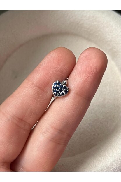 NATURE Cerrahi Çelik Zirkon Renkli Taşlı Kalp Helix Halka Piercing