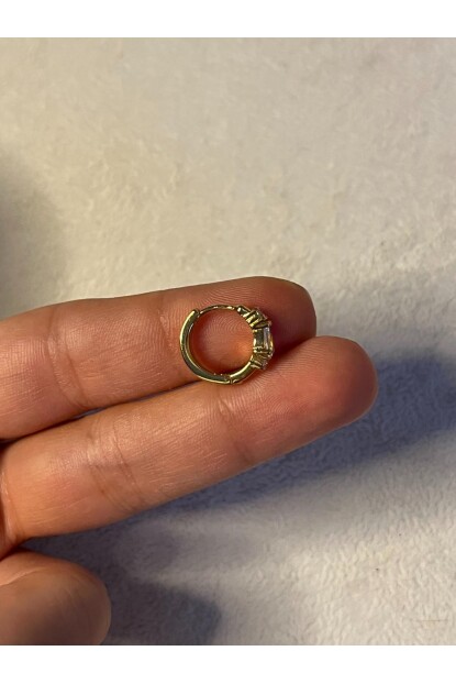 NATURE Cerrahi Çelik Zirkon Taşlı Helix Halka Piercing