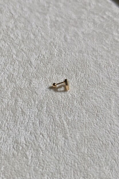 NATURE Cerrahi Çelik Zirkon Taşlı İçi Boş Kalp 1cm  Piercing