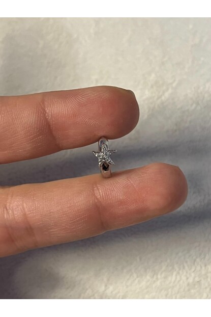NATURE Cerrahi Çelik Zirkon Taşlı Yıldız Helix Halka Piercing