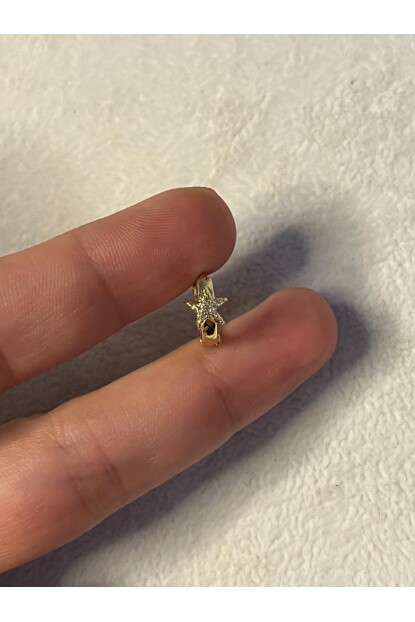 NATURE Cerrahi Çelik Zirkon Taşlı Yıldız Helix Halka Piercing