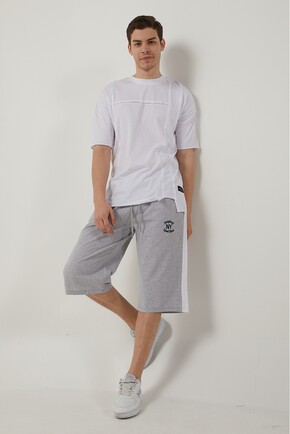 Erkek Rahat Kesim Yanı Şeritli Uzun Kapri & Şort