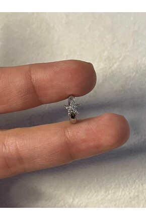 NATURE Cerrahi Çelik Zirkon Taşlı Yıldız Helix Halka Piercing