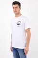 2D2B Erkek Basic Oversize Önü ve Arkası Ay Temalı Baskılı T-Shirt 