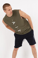 2d2b Erkek Basic Rahat Kesim Air Baskılı Kolsuz T-Shirt