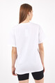 2D2B Kadın Sıfır Yaka Basic Baskılı Oversize T-Shirt 